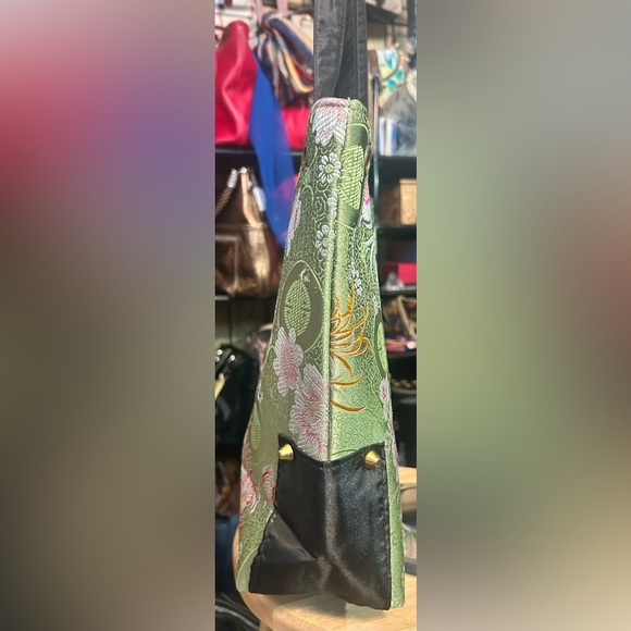 NWOT 2PC Asian Brocade Embroidered Tapestry Tote w/ Insert Slip Bag​ - Picture 5 of 12